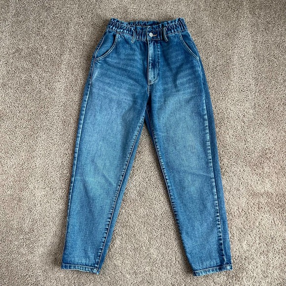 BDG Denim - BDG Pull On Mom Jean Elastic Waist Tapered High Rise Cropped Stretch Women's 25